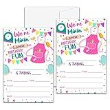 Baking Birthday Party Invitation, Kitchen Themed Fill-In Invites for Teens Boys & Girls, 20 Invitations With Envelopes (4" X 6"), Kids Cooking Party Favors Decorations and Supplies -57