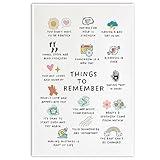 Maozehuxi Things to Remember | Therapy Office Decor School Counselor CBT DBT Therapy Counseling Poster Anxiety Relief Social Psychology Mental Health 12X16 inch Unframed