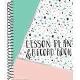 Eureka Pink, Green, and Black Confetti Pattern Record and Lesson Plan Book for Teachers, 160 Pages, 8.5'' x 11, Simply Sassy