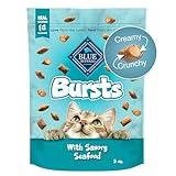 Blue Buffalo Bursts Crunchy & Creamy Cat Treats, Great for Training, Savory Seafood, 5-oz. Bag