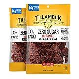 Tillamook Country Smoker Zero Sugar Original Keto Friendly Beef Jerky, 6.5 Ounce (Pack of 2)