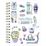 Food and Fitness Journal Meal Journal Diary Workout Wellness Log Notebook Planner Weight Loss Diet Meal Exercise Training Health Tracker 6.1" x 8.5" Hard Cover