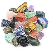 FORBY 3 lbs Bulk Rough Madagascar Stones Mix - Large 1" Natural Raw Stones Crystal for Tumbling, Cabbing, Fountain Rocks, Decoration,Polishing, Wire Wrapping, Wicca & Reiki Crystal Healing