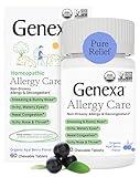 Genexa Allergy Care for Adults | Non-Drowsy, Allergy & Decongestant Relief | Delicious Organic Acai Berry Flavor | Homeopathic Remedy Made Clean | 60 Chewable Tablets