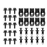 GOOACC GRC-70 35PCS Engine Under Cover Splash Shield Guard Body Bolts Bumper Fender Liner Push Retainer Fastener Rivet Clips , black