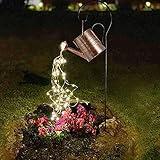 Garden Decor Solar Lights Outdoor Watering Can Decoration Hanging Lantern Waterproof for Lawn Patio Garden Courtyard Yard Pathway Walkway Outdoor Gardening Gifts, Grandma Mom Birthday Gifts Women