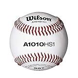 WILSON Sporting Goods Pro Series Baseballs, A1010 HS1, SST, NFHS, Pack of 12, White