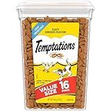 TEMPTATIONS Classic Crunchy and Soft Cat Treats Tasty Chicken Flavor, 16 Ounce (Pack of 1)