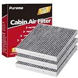 Puroma Cabin Air Filter with Activated Carbon, Replacement for CP285, CF10285, Toyota Camry, RAV4, Highlander, Corolla, 4Runner, Tundra, Prius, Sienna, Lexus, Scion, Subaru, Jaguar (3 pcs)