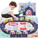 Toddlers Trains Toys for Ages 2-4: Magnetic Wooden Animals Train Set with Playmat/Storage Bag, Montessori Educational Toy for Boys Girls Kids Birthday Gifts Preschool Learning (Animal)