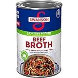 Swanson 100% Natural, 50% Less Sodium Beef Broth, 14.5 oz Can