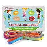 Kleintober I Chinese Jump Rope I Rubber Twist I Gummitwist I Indoor and outdoor toys I Chinese jump rope for kids I With instructions for play I Outdoor toys for kids ages 8-12 I Kids jump rope