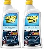 Cerama Bryte Removes Tough Stains Cooktop and Stove Top Cleaner for Glass - Ceramic Surfaces, 18 Ounces, 2 Pack