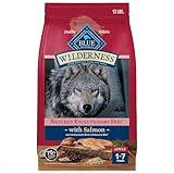 Blue Buffalo Wilderness Natural High-Protein Dry Food for Adult Dogs, Salmon Recipe, 13-lb. Bag