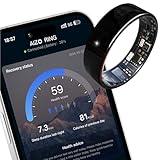 AMZAIZO Smart Ring Health Fitness Tracker,Sleep&Exercise Monitor Heart Rate,Blood Oxygen,Temp,Steps,Distance,Calories,Event Reminders,Air Gestures,SOS,5ATM Waterproof,for iOS & Android (#9)