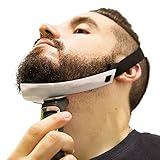 Aberlite FlexShaper 2.0 - Beard Shaper for Men - Hands-Free & Flexible Neckline Guide - Beard Trimmer Tool - Lineup Stencil Kit - White