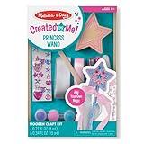 Melissa & Doug Created By Me! Paint & Decorate Your Own Wooden Princess Wand Craft Kit, Pink - Princess Crafts Great For Rainy Days, Princess Toys For Kids Ages 4+