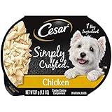 CESAR Simply Crafted Adult Wet Dog Food Meal Topper, Chicken, 1.3 oz., Pack of 10