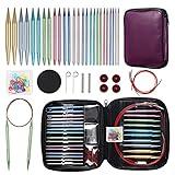 Ruidi 13 Pairs of Interchangeable Circular Knitting Needles Set