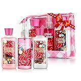 Vital Luxury Bath & Body Care Travel Set - Home Spa Set with Body Lotion, Shower Gel and Fragrance Mist, Valentines Day Gifts for Her and Him(Cotton Candy)