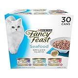 Purina Fancy Feast Grilled Wet Cat Food Seafood Collection in Wet Cat Food Variety Pack - 3 Ounce (Pack of 30)