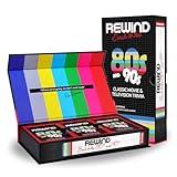 Mojo Games, Rewind - Back to The 80's and 90's Movie and TV Trivia - Nostalgic Pop Culture Card Game for Family and Friends Game Night (Movie & TV Trivia)