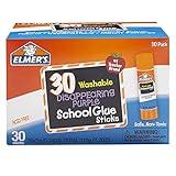 Elmer's Disappearing Purple School Glue Sticks, Washable, 7 Grams, 30 Count