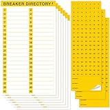 10 Sheets Breaker Panel Labels, 7 Breaker Catalog Stickers & 3 Number Stickers, Waterproof Durable Self-Adhesive Electrical Stickers