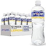 Propel, Lemon, Zero Calorie Sports Drinking Water with Electrolytes and Vitamins C&E, 16.9 Ounce Bottles (Pack of 12), 16.9 Fl Oz (Pack of 12)