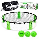 GoSports Slammo Game Set (Includes 3 Balls, Carrying Case and Rules) - Outdoor Lawn, Beach & Tailgating Roundnet Game for Kids, Teens & Adults