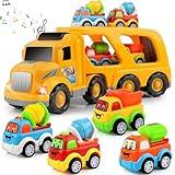 Nicmore Construction Truck Toddler Toys Car: Toys for 2 3 4 Year Old Boy 5 in 1 Carrier Toys for Kids Age 2-3 2-4 | 18 Months 2 Year Old Boy Christmas Birthday Gifts