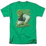 Shrek Animated Children's Comedy Movie I Look Good in Green Logo Adult T-Shirt