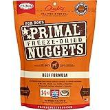 Primal Freeze Dried Raw Dog Food Nuggets, Beef, Complete & Balanced Meal, Also Use as Topper or Treat, Premium, Healthy, Grain Free, High Protein Raw Dog Food, 14 oz