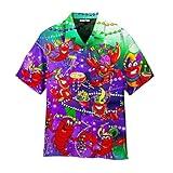 Mardi Gras Lobster Crawfish Crew Hawaiian Shirts Funny Lobster Hawaiian Shirts Summer Hawaii Beach 3D Crawfish Crew Button Down Shirts Aloha Couple Family Clothes Party Gift