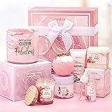 LUCOTIYA Birthday Gifts for Women Best Spa Gifts Baskets Box for Her Wife Mom Best Friend Mother Grandma Bday Bath and Body Kit Sets Self Care Present Beauty Products Package Rose Scent