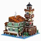 BDYDT Architecture Fishing Village Wooden House Micro Building Blocks Set（2689PCS） - Architectural Model Toys Gifts for Kid and Adult