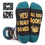 Zmart Book Lovers Gifts Ideas - Reading Book Socks, Book Lover Reading Gifts for Women Men Teens, Gifts for Book Lovers