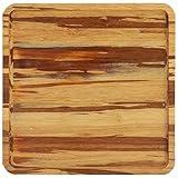 BambooMN Rectangular Nested Bamboo Serving Tray - Tiger Stripe - 9 x 9 x 0.75