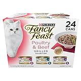 Purina Fancy Feast Grilled Wet Cat Food Poultry and Beef Collection Wet Cat Food Variety Pack - (Pack of 24) 3 oz. Cans