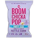 Angie's BOOMCHICKAPOP Sweet and Salty Kettle Corn Popcorn, Gluten Free, Party Size 10 oz.