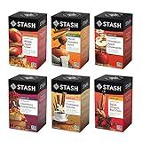 Stash Tea Fall for Autumn 6 Flavor Tea Sampler, 6 Boxes With 20 Tea Bags Each (120 Tea Bags Total)