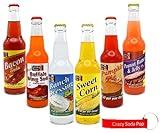 Generic Lester's Fixins Soda | 6 Pack of Unique, Weird, and Unusual Flavors of Food Soda Pop with Real Cane Sugar | 12 oz Glass Bottles in a Mixed 6 Pack Sampler with Crazy Soda Pop Bottle Opener