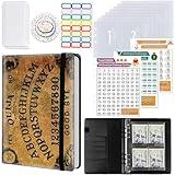 100 Envelopes Money Saving Challenge, A5 Budget Binder with Cash Envelopes & 3 Budgeting Planner Trackers to Save $5,050 Money ，Savings Challenge Book for Organizer, Ouija Board Spooky