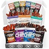 Wicked Cutz Beef Jerky Gift Box Snack Sampler, 13 Jerky Snacks, Tender, Flavorful, Easy to Chew Premium Craft Jerky, High Protein, Gluten Free, Low Carb Snacks, Healthy Gifts For Men