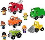 Fisher-Price Little People Toddler Playset Activity Vehicles Set with 10 Toys for Preschool Pretend Play Kids Ages 1+ Years