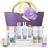 Spa Luxetique Gift Baskets for Women, Spa Gifts for Women-10pcs Lavender Gift Sets with Body Lotion, Bubble Bath, Relaxing Bath Sets for Women Gift, Birthday Gifts for Women, Mothers Day Gifts for Mom