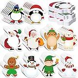 60 Pcs Christmas Sticky Notes Christmas Notepad Set Cute Self Adhesive Notepads Xmas Winter Holiday Theme Notes Memo Notepads for Xmas Party School Work Study Supplies Kids Gifts