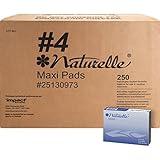 Naturelle #4 Maxi Pads, Unscented, 250/Carton