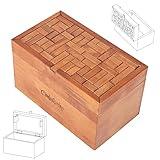 Onietoiy Big 32 Steps Wooden Secret Puzzle Box Toys Beech Wood Money Holder Handmade Storage Brain Teaser Unlocking Games Retro Compartment Thinking Toy Mysterious Birthday Gift for Kids and Adults