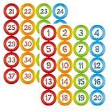 SICOHOME Number Stickers 1-40, 120pcs 1 inch Self-Adhesive Numbered Stickers for Classroom, Education Supplies & Craft Supplies，Office, Home, Storage, Organizing, Classification, Indoor, Outdoor